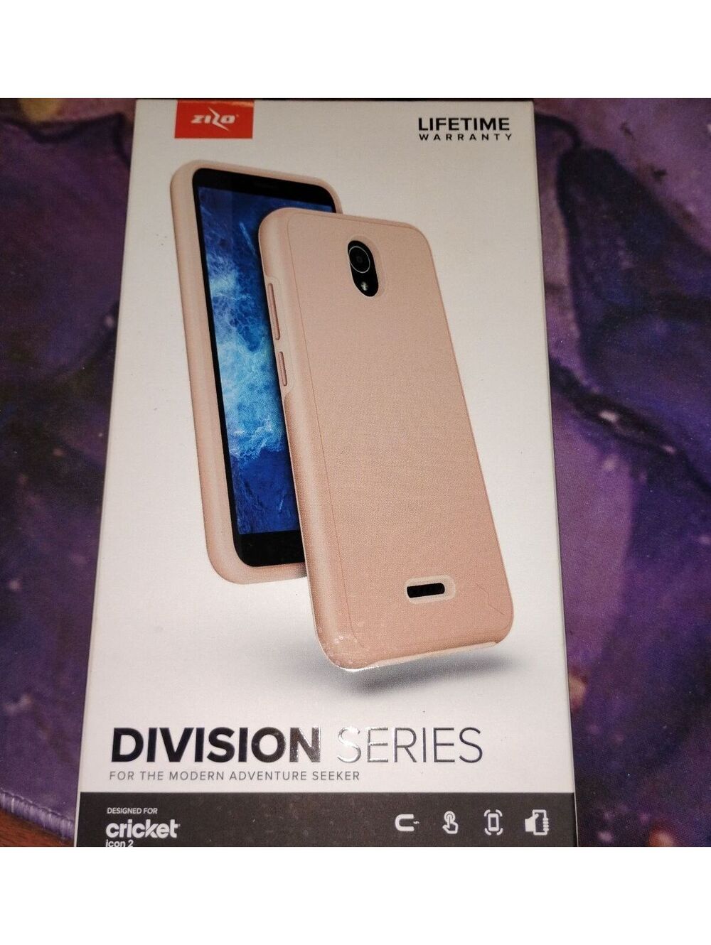Zizo Division Series Protective Phone Case for Cricket Icon 2 - Rose Gold